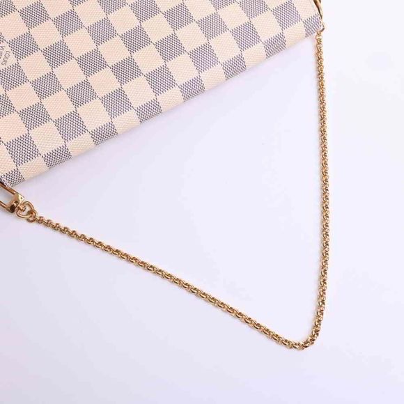 Louis Vuitton Damier Azure Favorite MM Chain Shoulder Bag White - Picture 5 of 6